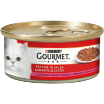 GOURMET Rosso Gatto Fettine con Verdure, Manzo e Fegato