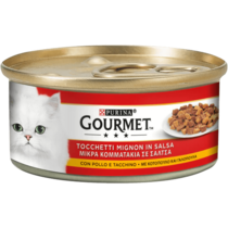 GOURMET Rosso Gatto Tocchetti Mignon in Salsa con Pollo e Tacchino