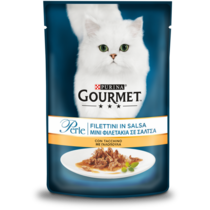 GOURMET Perle Gatto Filettini in Salsa con Tacchino