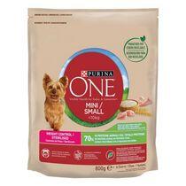 PURINA ONE MINI < 10kg Crocchette  Cane Controllo del Peso Ricco in Tacchino, con Riso