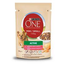 PURINA ONE MINI < 10kg Bocconi in salsa Cane Active con Manzo, Patate e Carote