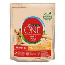 PURINA ONE MINI < 10kg Crocchette Cane Senior 8+  Ricco in Pollo, con Riso