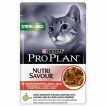PURINA® PRO PLAN® Sterilised Teneri pezzetti con Manzo in Salsa