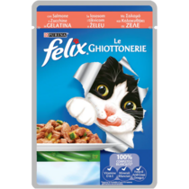 FELIX Le GHIOTTONERIE Gatto con Salmone e Zucchine