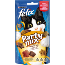 FELIX Party Mix Gatto Snack Original Mix Aromatizzato con Pollo, Fegato e Tacchino