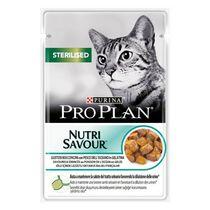 PURINA PRO PLAN NUTRI SAVOUR Sterilised Gatto Bocconcini con Pesce dell'Oceano in Gelatina 