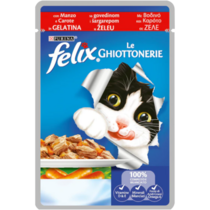 FELIX Le GHIOTTONERIE Gatto Con Manzo e Carote