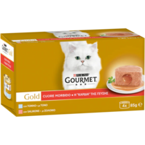 GOURMET Gold Cuore Morbido Gatto con Tonno, Salmone