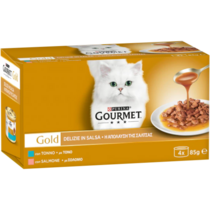 GOURMET Gold Delizie In Salsa con Salmone, con Tonno