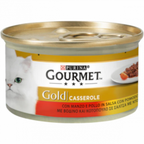 GOURMET Gold Gatto Casserole con Manzo e Pollo in Salsa con Pomodoro