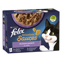 FELIX Sensations Sauces Selezioni Saporite - (Tacchino&Bacon/Manzo&Pomodoro/Salmone&Gamberetti/Sardine&Carote)