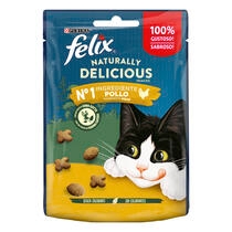 Felix Naturally Delicious Ricco in Pollo con un Tocco di Erba Gatta 50g