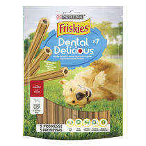 FRISKIES Dental Delicious Snack igiene orale e dentale al gusto manzo taglia M/L