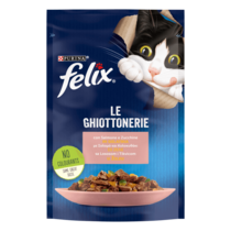 FELIX Le GHIOTTONERIE Gatto con Salmone e Zucchine in Gelatina