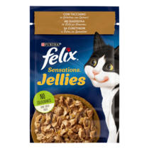 FELIX Sensations Jellies Gatto Con Tacchino e Spinaci