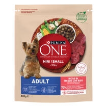 PURINA ONE MINI  10kg Crocchette Cane Adult Ricco in Manzo, con Riso