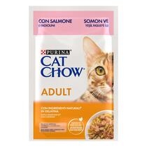 CAT CHOW Adult, teneri pezzetti in gelatina con Salmone e Fagiolini