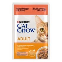 CAT CHOW Adult, teneri pezzetti in gelatina con Manzo e Melanzane