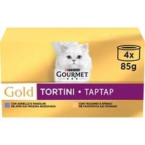 GOURMET Gold Tortini Gatto con Agnello e Fagiolini, con Tacchino e Spinaci