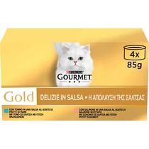 GOURMET Gold Delizie In Salsa con Salmone, con Tonno