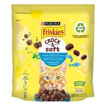 FRISKIES Gatto Crocchette Crock & Soft con Salmone, con Tonno e con Verdure