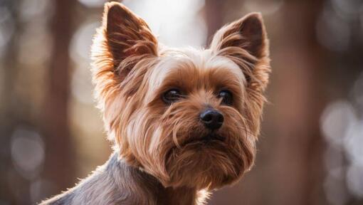 Yorkshire Terrier che guarda su di te